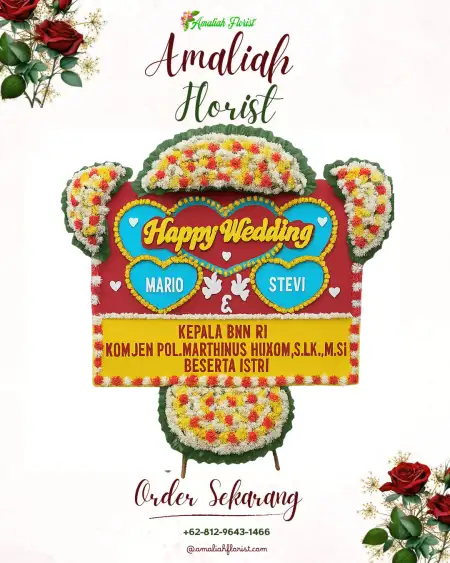 Papan Bunga Pernikahan Maribaya